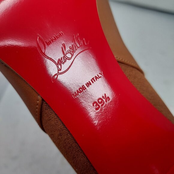 Christian Louboutin Brown Leather CL Chelsea Heel Boot - Picture 5 of 10